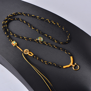 泰国佛牌链子手工原创编织唐卡吊坠，绳挂绳钛簧扣西藏唐卡挂链