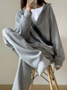 韩版运动套装女春秋长袖灰色卫衣卫裤潮牌时尚休闲纯棉两件套