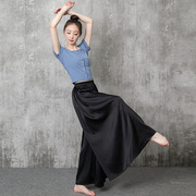 精梳棉短装紧身舞蹈服女成人上衣瑜伽拉丁h古典舞舞练功服装