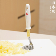 日本进口土豆泥压泥器宝宝辅食不锈钢，压鸡蛋器碾压工具捣碎器神器