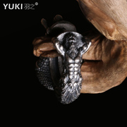 yuki男士925纯银耳钉海神，美人鱼银耳环个性，ins欧美小众设计银耳扣