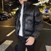 男士保暖棉衣立领冬季外套加厚短款面包服韩版潮流宽松棉袄PU皮衣