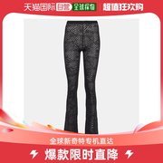 香港直邮潮奢alessandrarich女士，精饰高腰喇叭蕾丝长裤