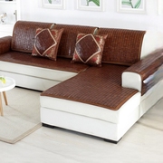 夏季沙发垫麻将凉席坐垫2024客厅，竹席沙发防滑座垫子藤席固定