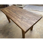 老榆木茶桌实木餐桌复古长桌，简约办公书桌原木，吧台民宿实木板