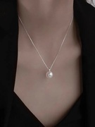925纯银珍珠颈链轻奢项链，2023高级小众女，锁骨链