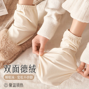 秋冬季睡袋袜套男女保暖袜子袜加绒，加厚居家睡眠，袜女士月子中筒袜