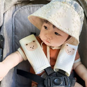 ins韩风宝宝汽车安全座椅护肩带，卡通小熊儿童推车护肩带防咬保护