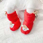 0一1岁软底新生婴儿棉鞋袜秋加绒保暖冬季不掉8一10个月学步鞋