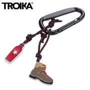 德国troika登山鞋钥匙扣创意，男女士汽车，锁匙扣金属包包挂件挂饰
