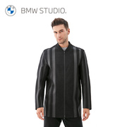 BMW Studio宝马男装秋冬季夹克时尚竖条纹装饰复合面料中长夹克男