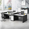 办公桌椅组合简约现代办公室，家具电脑桌双人，四人创意职员屏风卡位