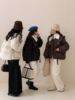 欧货洋气娃娃领羽绒服女短款2023冬设计感宽松加厚白鸭绒(白鸭绒)外套