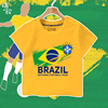 巴西队桑巴军团美洲杯内马尔，足球迷儿童装短袖t恤衫男女学生半袖