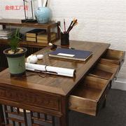 实木书桌仿古办公桌椅新中式，家具中医馆，诊桌榆木书法桌画案书画桌