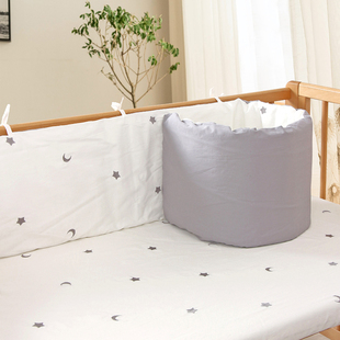 婴儿床床围软包防撞宝宝床上用品可拆洗儿童拼接床，护栏加高围挡布