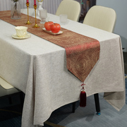 定制桌布轻奢高级感餐桌布桌旗套装复古茶几布北欧酒店家用长方形
