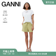 ganni女装字母logo印花白色，圆领短袖t恤衫t3561151