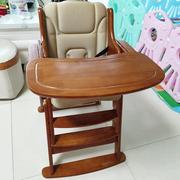 高档宝宝餐椅实木婴儿童吃饭桌座椅子小孩可折叠便携凳多功能家用