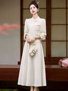 新中式套装女春秋国风高级感复古盘扣外套半身裙两件套职业装