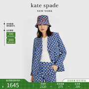 kate spade ks patio tile 蓝色印花西装外套时尚气质简约女士