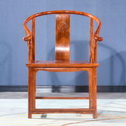 红木家具非洲花梨（学名：刺猬紫檀）圈椅三件套实木新中