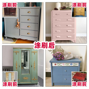 水性木器漆旧衣柜翻新木质，柜子家具木门，改色自刷油漆三青漆