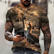 Animal World 3D Print Summer Men Sleeve T-Shirt男式上衣T恤
