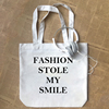 fashion stole my smile时尚偷走笑贝嫂维多利亚帆布包手提袋