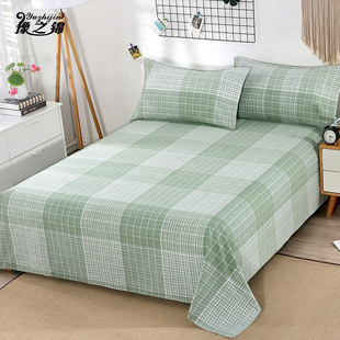 纯棉老粗布床单三件套加厚100%全棉，床单单件双人被单1.5m1.8m床品