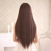 假发女长直发气质黑长发齐刘海蓬松自然甜美可爱假发套女士发型