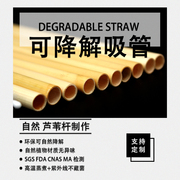 可降解芦苇吸管粗奶茶环保吸管，竹子麦杆玻璃吸管非一次性