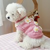 毛衣集合宠物猫咪秋冬厚款针织，粉色花朵泰迪比熊毛衣狗狗衣服