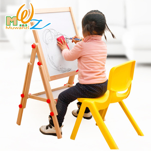 儿童画板家用双面磁性，涂鸦写字板可升降画架，套装宝宝小黑板写字板