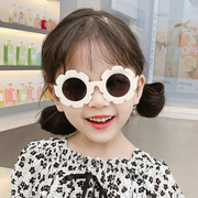 儿童太阳镜出游防晒防紫外线，墨镜可爱太阳，小花朵宝宝装饰花朵眼镜