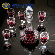 捷克进口bohemia水晶，红酒杯高脚杯葡萄，酒杯7件套酒具套装