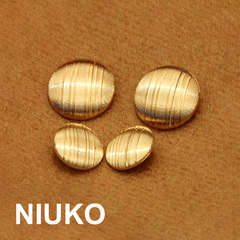 NIUKO辅料 玫瑰金属纽扣简约纹理高贵精致钮扣子 金色大衣扣子