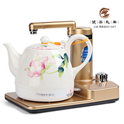 帝依陶瓷电热水壶自动上水，断电小型家用快速茶艺炉烧水壶泡茶套装