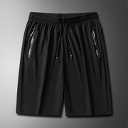黑觅夏季男士短裤，高弹力(高弹力，)冰丝休闲裤大码五分裤