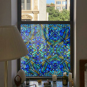 《仙灵花园》法式复古窗户贴纸艺术蜻蜓窗贴透明玻璃静电贴膜免胶