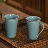 青瓷可乐杯创意陶瓷茶杯家用无盖大号泡茶杯子喝水杯奶杯中式
