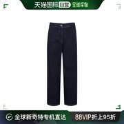 韩国直邮vanessabruno棉裤羽，绒裤22fw深蓝色，水洗棉混纺牛