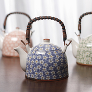 日式提梁壶单壶陶瓷大容量，茶具泡茶壶，带过滤网900ml餐厅水壶家用