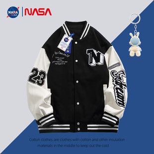 NASA联名潮牌棒球服外套美式新春校园2023男女同款情侣装夹克
