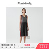 Marisfrolg/玛丝菲尔女装夏季V领无袖条纹针织连衣裙