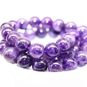 纯天然紫水晶diy饰品配件串珠，散珠项链手链配饰隔珠手工材料