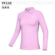 韩版高夫装服夏季长袖恤yf536衫新女尔款高弹开衣衩下摆服装