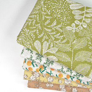 桌布布艺田园风绿色植物棉麻布料野餐布长方形茶几布装饰餐桌布