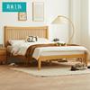 治木工坊橡木床1.5米床1.8米双人床简约现代全实木床美式床1.2米