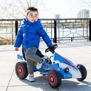 新儿童(新儿童)电动车双驱四轮卡丁车遥控玩具，电动汽车可坐男女宝宝充气轮